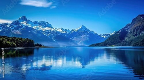 Breathtaking Blue Background Landscape Images: Stunning Scenes of Coastal Cliffs, Mountain Peaks, and Serene Lakes Embedded in Vibrant Azure Hues, Ideal for Travel Brochures, Wallpaper Collections