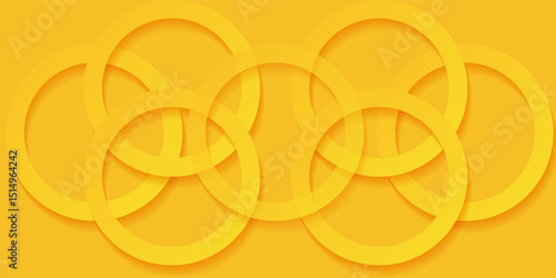 abstract background featuring overlapping yellow rings on a bright yellow surface. The design is modern and minimalistic, suitable for as presentations, posters, or digital media.