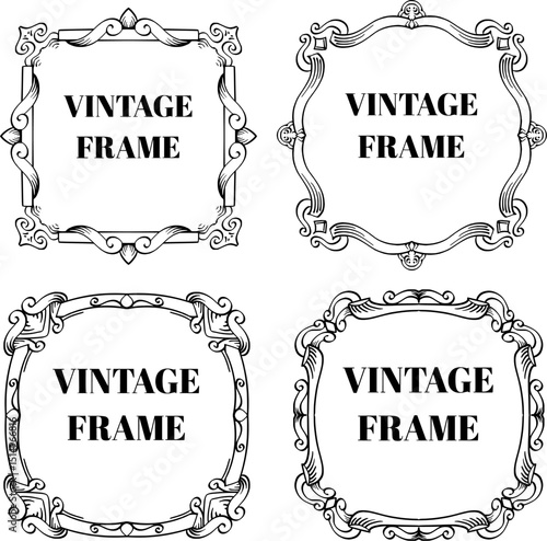 luxury frame line art bundle