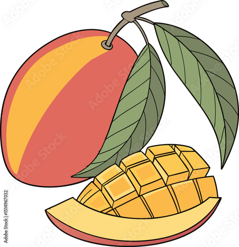 illustration of a mango
