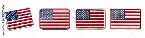 American flag patch embroidered flag patriotic symbol red white blue star stripes fabric badge textile emblem USA flag