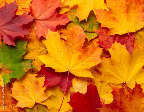 Wallpaper Mural Autumn leaves in vibrant colors Torontodigital.ca