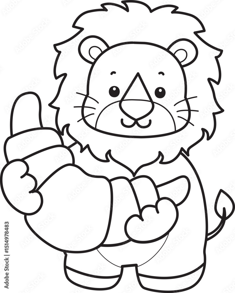 Outline of Cute Lion icon. Lineart of Funny baby Lion animal series stock illustration. life of fluffy Lion designs. Outline of Cute Lion icon. Lineart of Funny baby Lion animal series stock illustration. life of fluffy Lion designs.