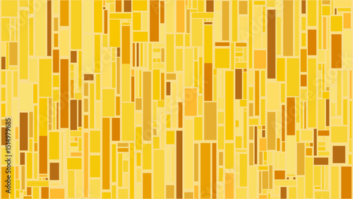 An abstract yellow background. Autumn colors geometric background. Yellow and brown rectangles texture.