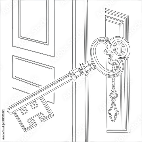 Unlock business success with a vintage golden skeleton key, symbolizing access to your dream home