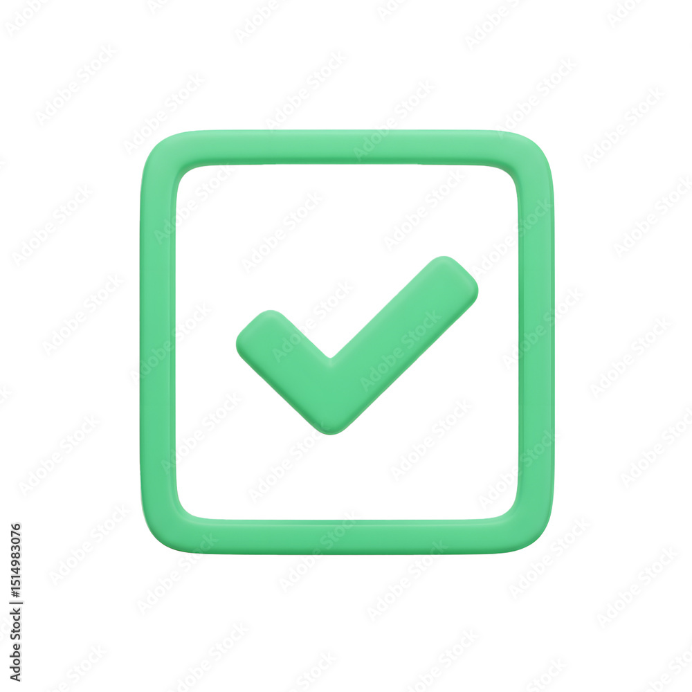 A square checkbox with a checkmark inside, signifying completion or agreement, rendered in a bright color. A square checkbox with a checkmark inside, signifying completion or agreement, rendered in a bright color.