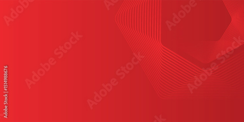 Abstract hexagon rendering of red abstract glass background simple