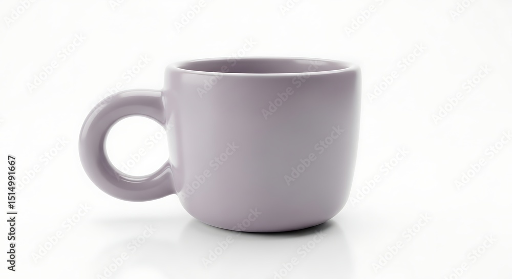 Fototapeta premium Simple Lavender Ceramic Mug, Elegant Coffee Cup Design