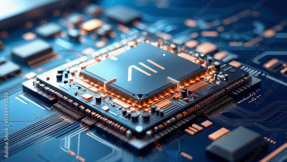 Fototapeta premium close up of a circuit board