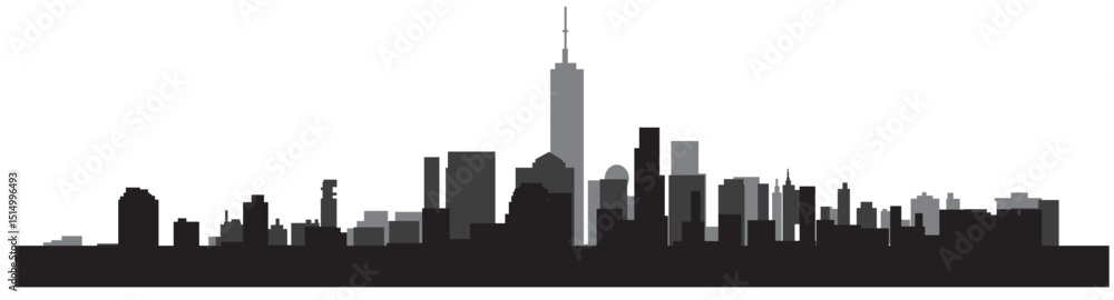 Naklejka premium silhouettes of city skyline
