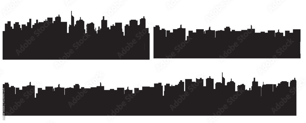 Naklejka premium cityscape silhouette skyline skyscraper