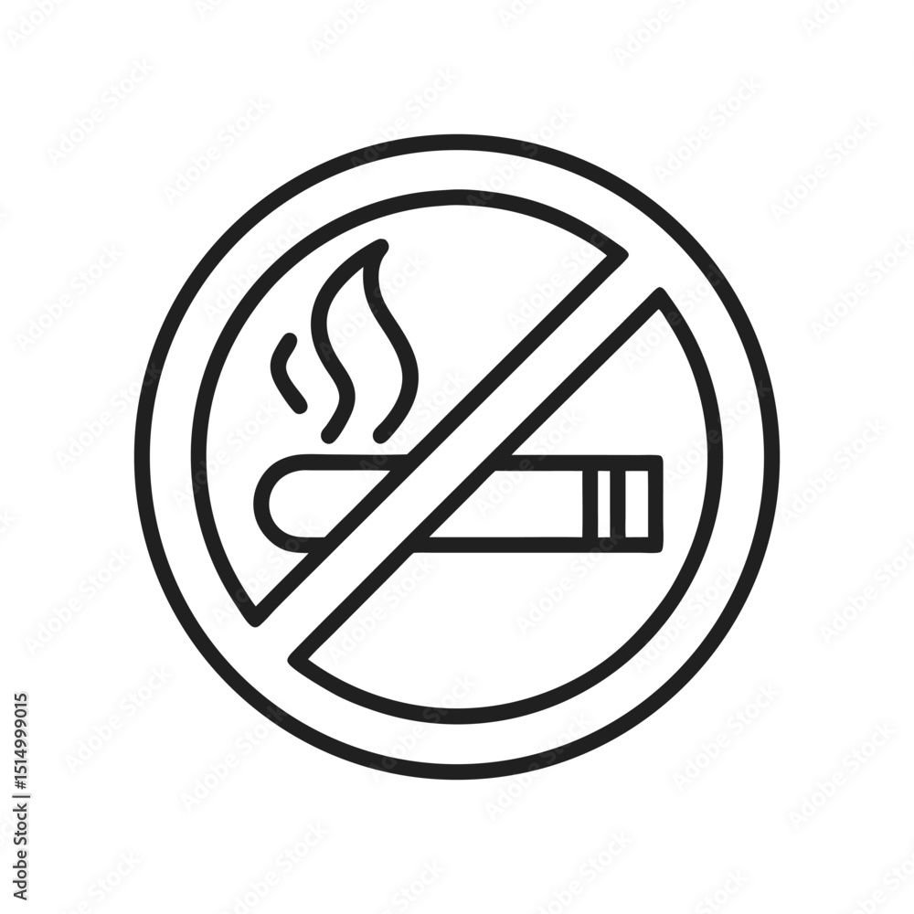 No smoking sign vector illustration No smoking sign vector illustration