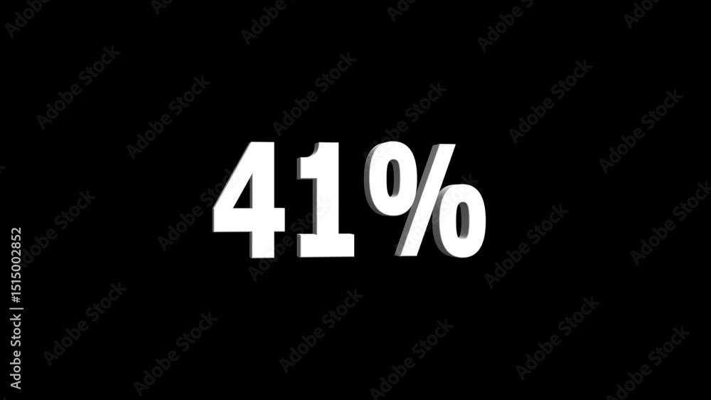 3D Abstract percent text animation .precent off sale and discount . icon number counter loading bar animation. 3D Abstract percent text animation .precent off sale and discount . icon number counter loading bar animation.