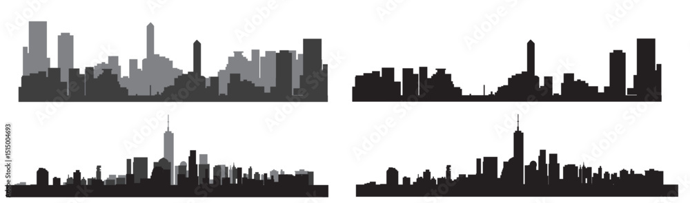 Naklejka premium city skyline vector