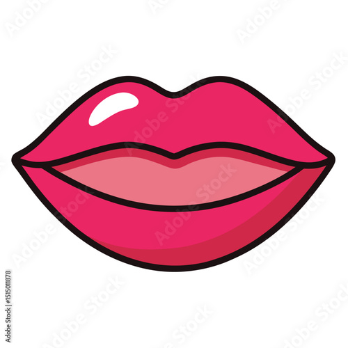 Photo Booth Props flat vector illustration white background