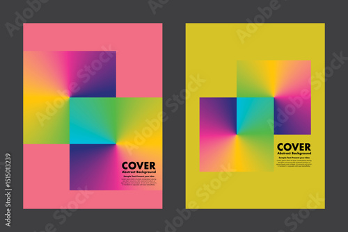 Abstract vector design with vibrant gradients and overlapping geometric shapes, evoking a sense of loops and infinity through dynamic and evolving forms. For covers, background, digital artwork.