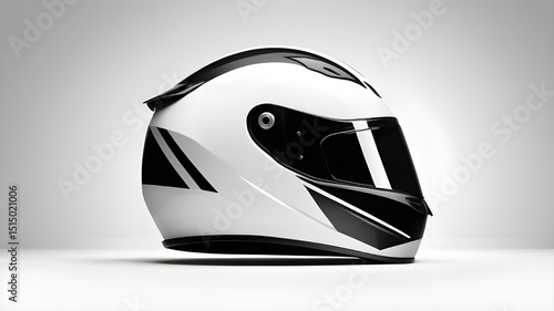 motorcycle helmet isolated on white background photo