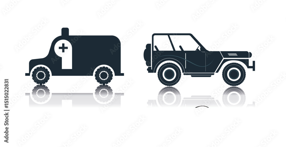 Obraz premium Vehicle Icons.eps