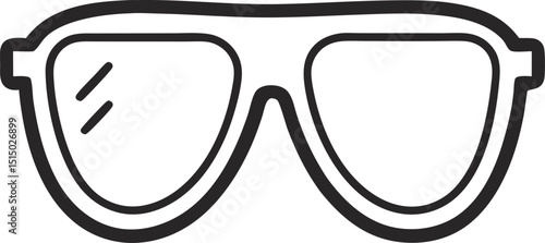 Black and white stylish eyewear vector illustration
