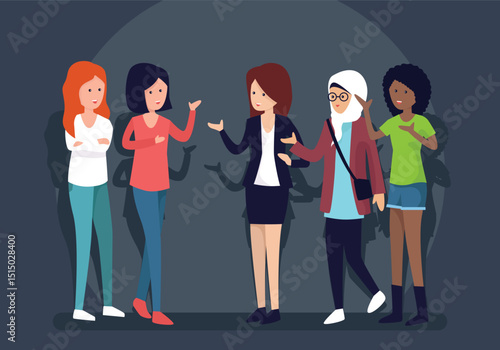 Diverse people celebrating multiculturalism a vibrant vector illustration