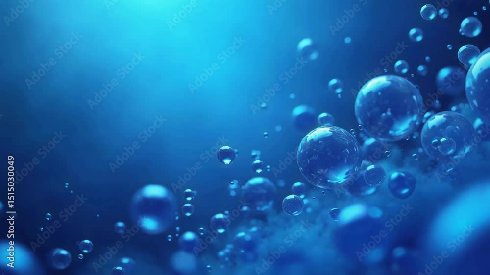 Soft Blue Background with Floating Bubbles Animation Soft Blue Background with Floating Bubbles Animation