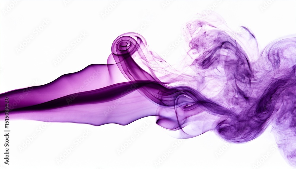 Fototapeta premium purple smoke isolated on white or transparent background