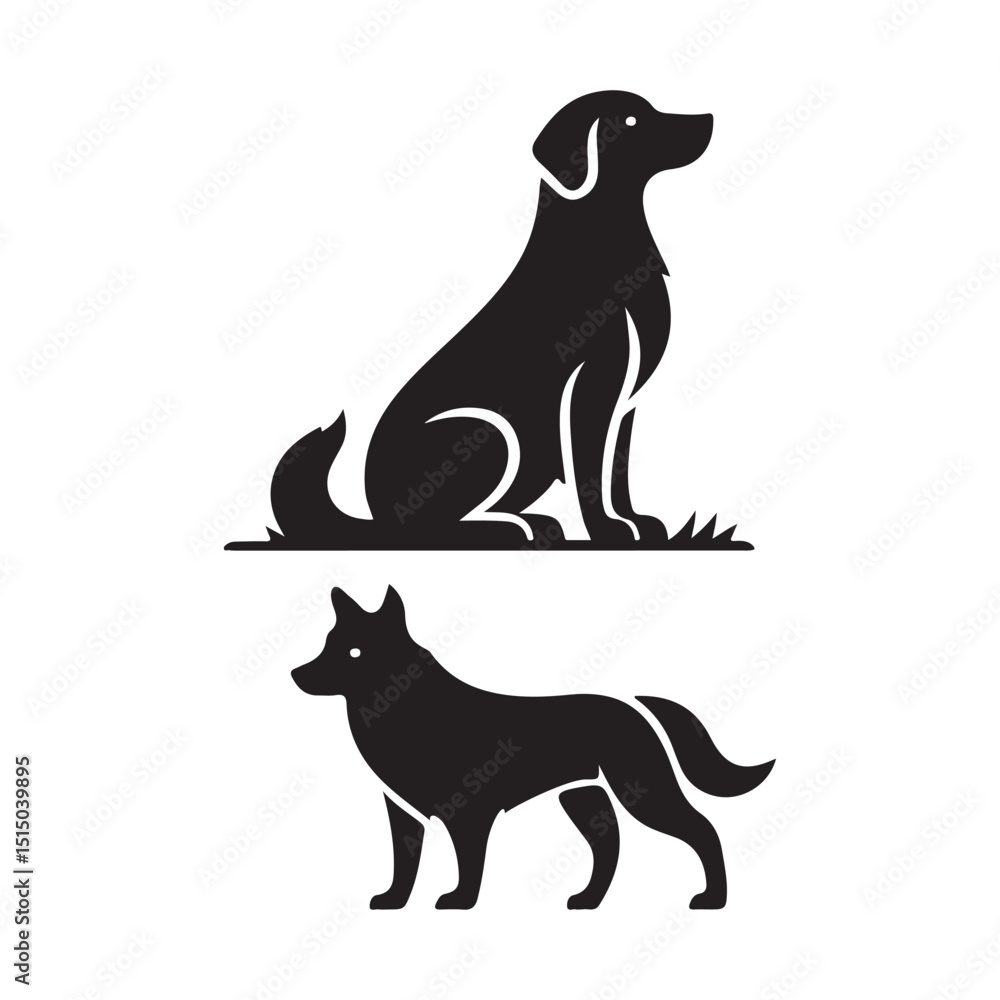 silhouette of a dog silhouette of a dog