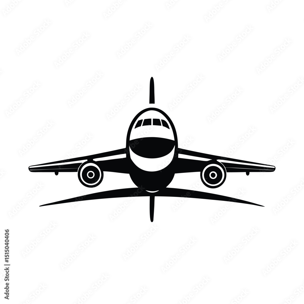 A black and white drawing Airplane Silhouette for Travel and Aviation Themes, Vector Design, art illustration silhouette A black and white drawing Airplane Silhouette for Travel and Aviation Themes, Vector Design, art illustration silhouette
