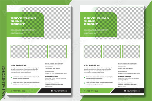 People cleaning car with sponge at car wash Creative car wash car detailing and rental flyer, car service, and price list flyer Car Wash Flyer Poster Layout bundle editable template Car Wash poster