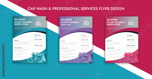 People cleaning car with sponge at car wash Creative car wash car detailing and rental flyer, car service, and price list flyer Car Wash Flyer Poster Layout bundle editable template Car Wash poster