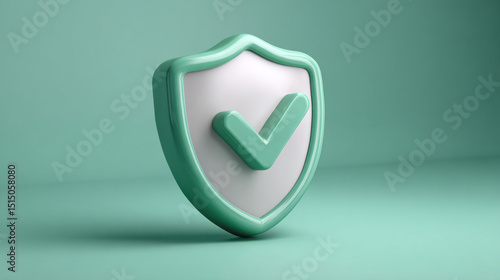 Shield icon in mint green