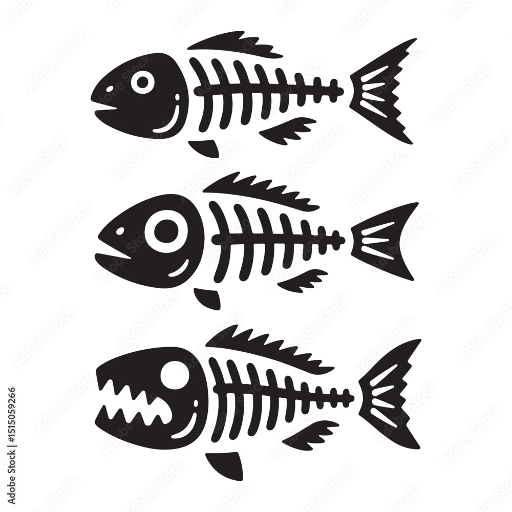 Obraz premium fish on a black background silhouette 