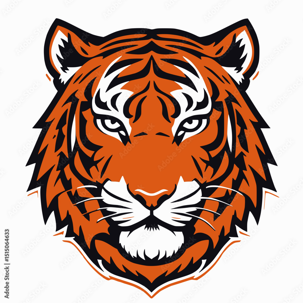 Realistic and Expressive Tiger Head Illustration for Bold Branding Realistic and Expressive Tiger Head Illustration for Bold Branding
