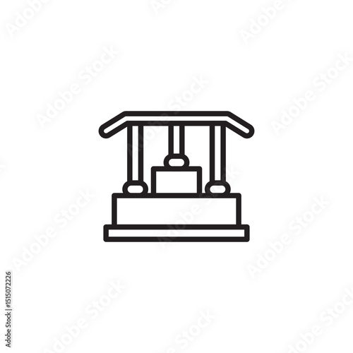 An outline icon depicting two cotton swabs or ear cleaning tools in a container, commonly used for hygiene or medical applications.