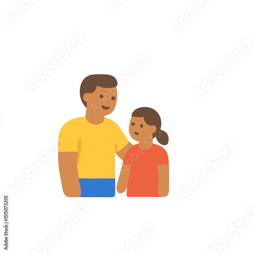 Fathers Day bonding between man and girl, moment of connection, family love, parenting, fatherdaughter relationship, joy, happiness, celebration.
