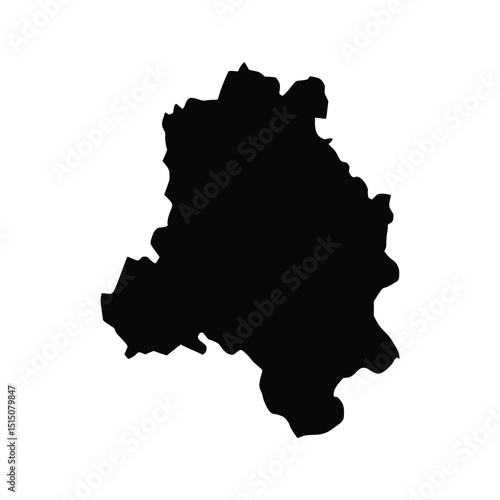 Delhi black map white background design
