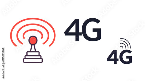 4g wifi vector set