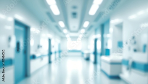 Blurred interior of hospital - abstract medical background