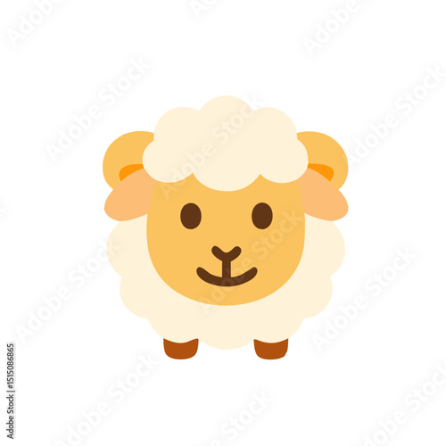 Eid alAdha festive cow in yellow and orange, representing sacrifice. Perfect for cultural, religious, Eid alAdhathemed designs and projects.