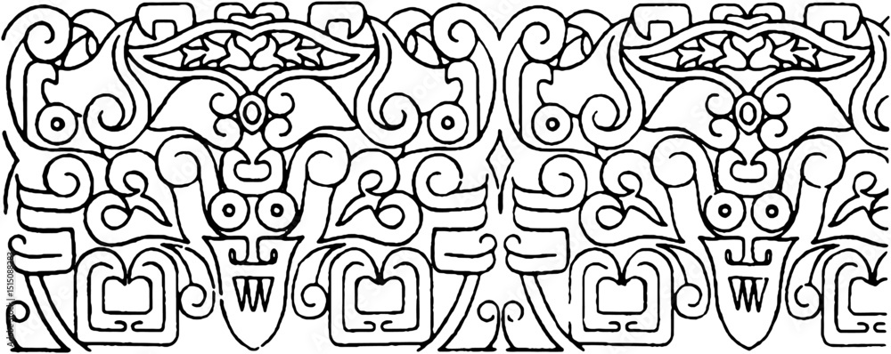 Chinese classical patterned border vector illustration Chinese classical patterned border vector illustration