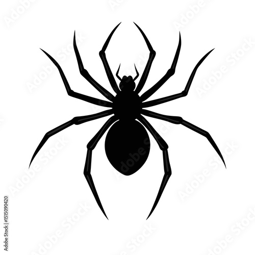 black spider isolated vector