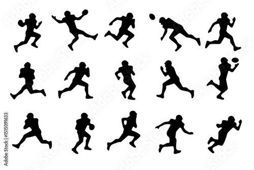 Wallpaper Mural American Football Player Poses Vector bundle Torontodigital.ca