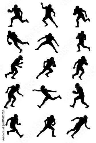 Wallpaper Mural American Football Player Poses Vector bundle Torontodigital.ca