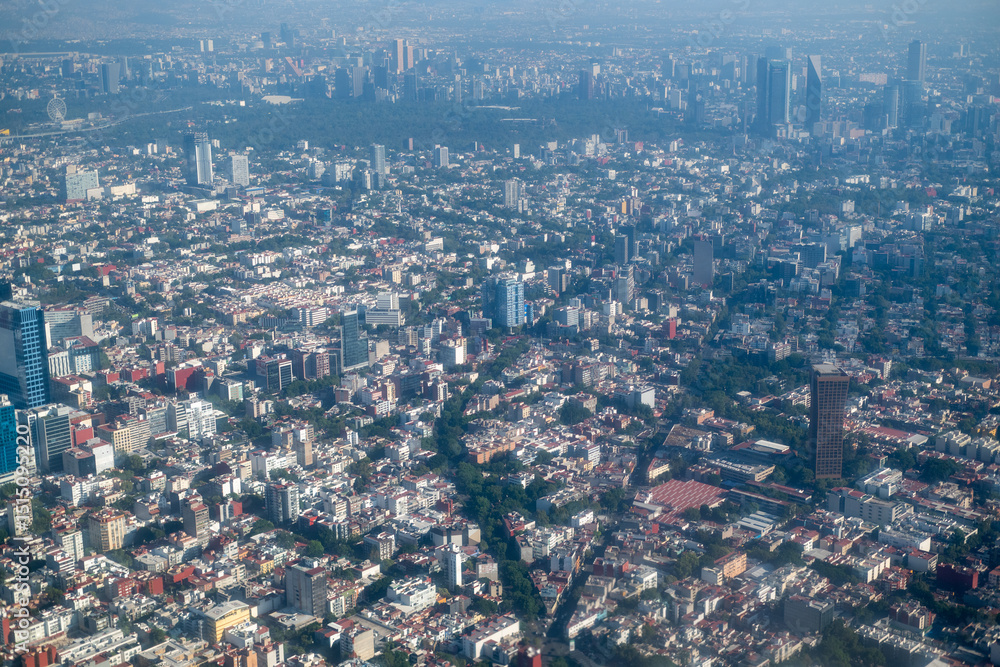aerial view of city skyline aerial view of city skyline