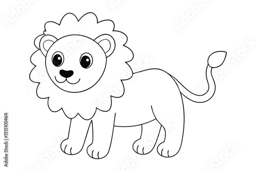 lion cartoon isolated on white