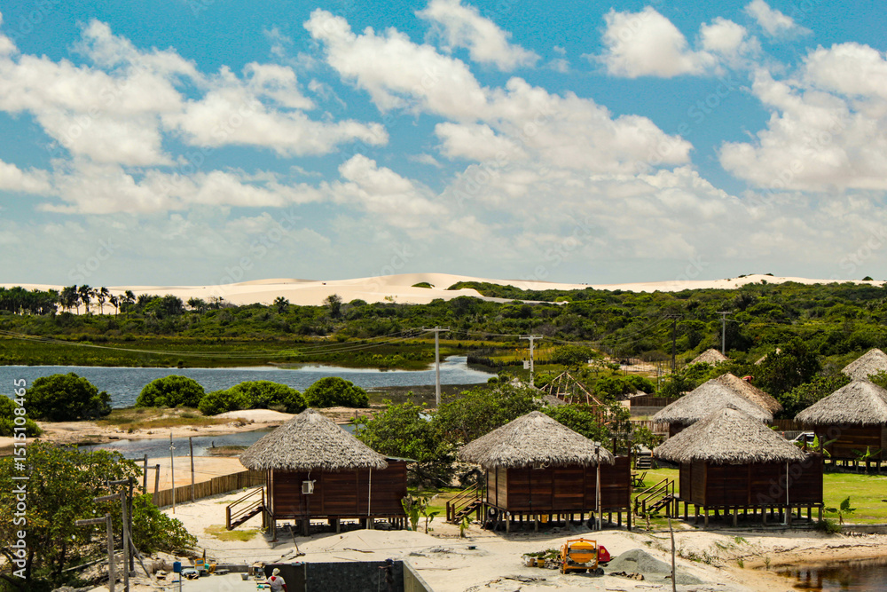 Φωτογραφία Chalets of a guesthouse to accommodate tourists on the banks of the Rio Grande,