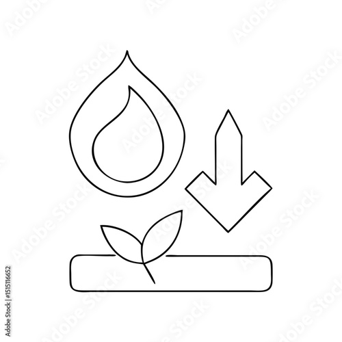 Low VOC materials icon in modern eco-friendly style -modern eco-friendly home 