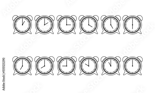 White alarm clock

