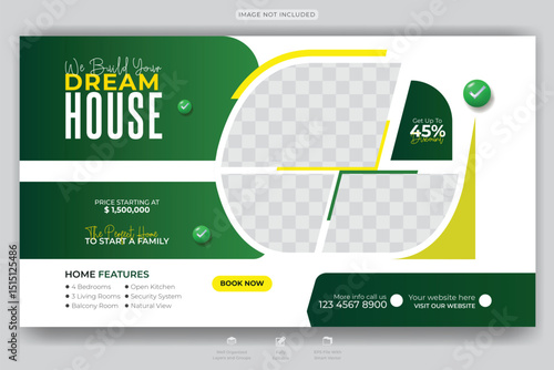 Dream House Real Estate Promotion Web banner Design Template