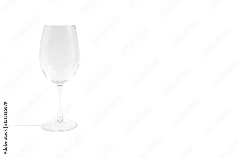 On a white background there is a stemmed glass for champagne and wine. On a white background there is a stemmed glass for champagne and wine.